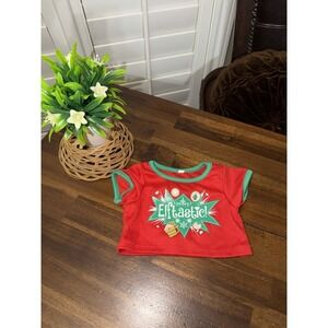 Build a Bear Full Size Teddy Bear Clothing Elftastic Christmas T-Shirt
